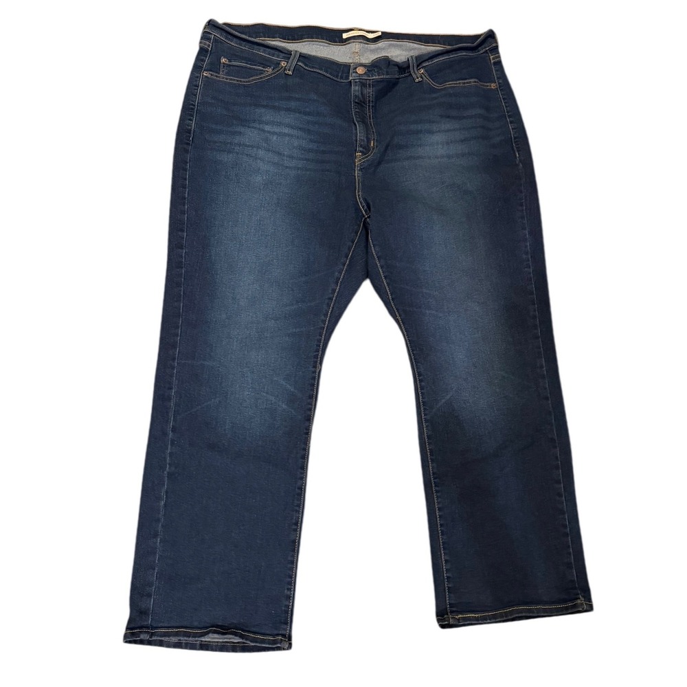 Levi Strauss 724 High Rise Straight Leg Dark Wash Jeans Women 24WP 46x27‎
